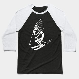 Kokopelli Santa White Baseball T-Shirt